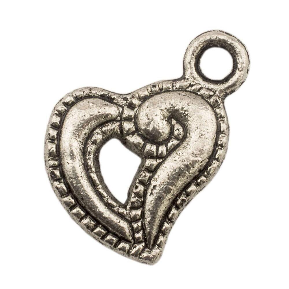 3245 Summer-Ray 100pcs Antique Silver Love Theme Charm Jewelry Making